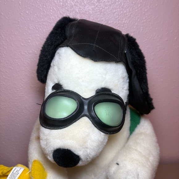 90s vintage Santas Best Peanuts Snoopy as the Flying Ace animated holiday figure - Picture 3 of 10